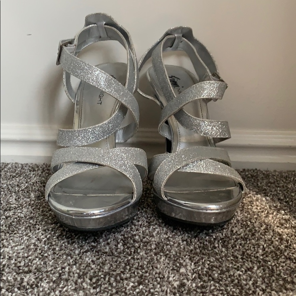 Silver Sparkle Heels